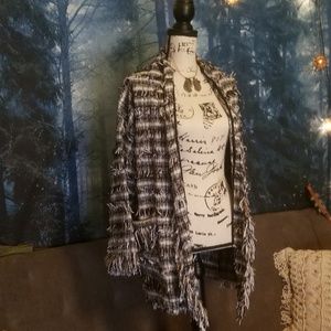 Zara Boho Cardigan Coat Dark Strega Boho Chic S